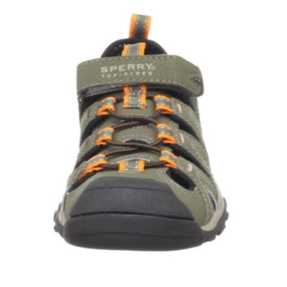 Sperry Top-Sider Kids Boys Wet Tech Closed-Toe Fisherman Sandal Oliver Green 11W - Picture 6 of 16